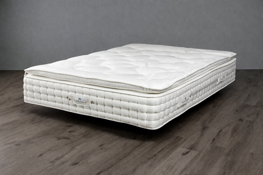 Matelas à ressorts ensachés cousus à la main avec plateau-coussin